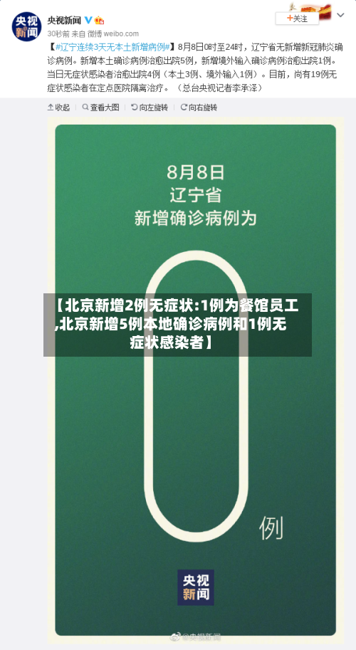 【北京新增2例无症状:1例为餐馆员工,北京新增5例本地确诊病例和1例无症状感染者】-第1张图片