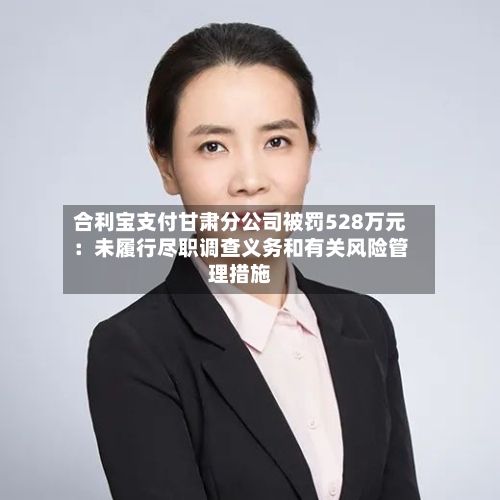 合利宝支付甘肃分公司被罚528万元：未履行尽职调查义务和有关风险管理措施-第1张图片