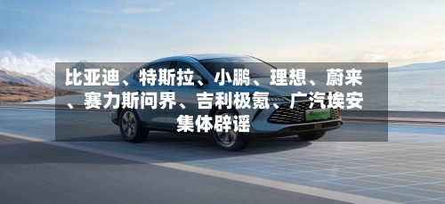 比亚迪、特斯拉、小鹏	、理想、蔚来、赛力斯问界	、吉利极氪、广汽埃安集体辟谣-第1张图片
