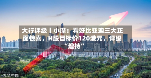 大行评级丨小摩：看好比亚迪三大正面惊喜	，H股目标价120港元，评级“增持	”-第3张图片