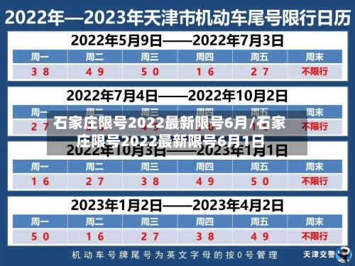 石家庄限号2022最新限号6月/石家庄限号2022最新限号6月1日-第1张图片