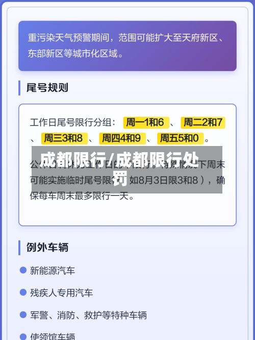 成都限行/成都限行处罚-第2张图片
