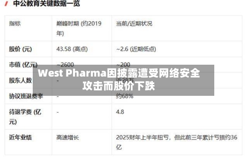 West Pharma因披露遭受网络安全攻击而股价下跌-第1张图片