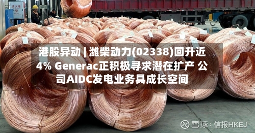 港股异动 | 潍柴动力(02338)回升近4% Generac正积极寻求潜在扩产 公司AIDC发电业务具成长空间-第1张图片