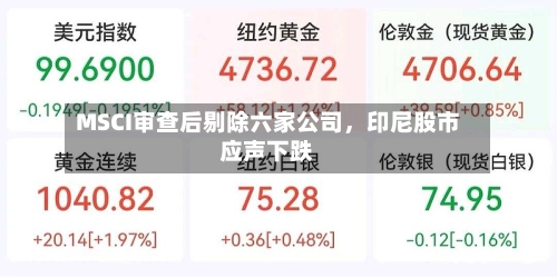MSCI审查后剔除六家公司，印尼股市应声下跌-第1张图片
