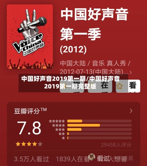 中国好声音2019第一期/中国好声音2019第一期完整版-第1张图片