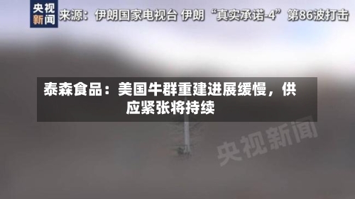 泰森食品：美国牛群重建进展缓慢，供应紧张将持续-第1张图片