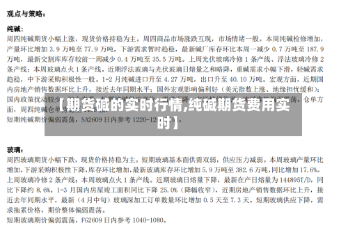 【期货碱的实时行情,纯碱期货费用实时】-第1张图片
