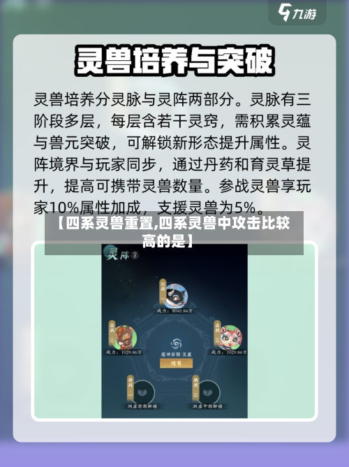 【四系灵兽重置,四系灵兽中攻击比较高的是】-第2张图片