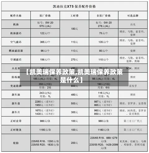 【凯美瑞保养政策,凯美瑞保养政策是什么】-第3张图片