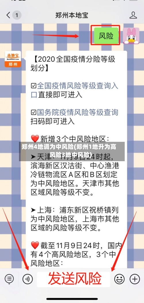 郑州4地调为中风险(郑州1地升为高风险3地中风险)-第1张图片