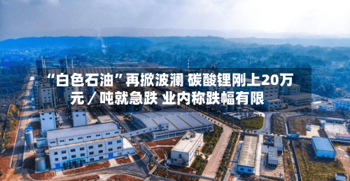 “白色石油”再掀波澜 碳酸锂刚上20万元／吨就急跌 业内称跌幅有限-第2张图片