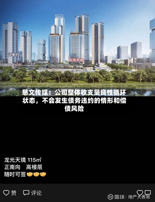 慈文传媒：公司整体收支呈良性循环状态，不会发生债务违约的情形和偿债风险-第2张图片