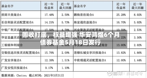 固收打底，权益增强 华安鸿煜6个月债券基金5月18日发行-第1张图片