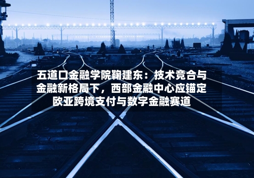 五道口金融学院鞠建东：技术竞合与金融新格局下	，西部金融中心应锚定欧亚跨境支付与数字金融赛道-第3张图片