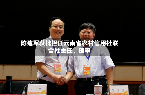 陈建军获批担任云南省农村信用社联合社主任、理事-第1张图片