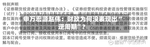 申万宏源赵伟：财政为何没表现出“逆周期	”？-第2张图片