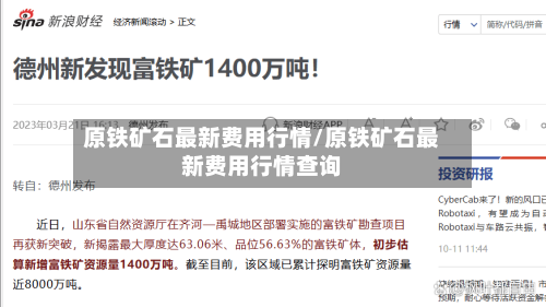 原铁矿石最新费用行情/原铁矿石最新费用行情查询-第2张图片