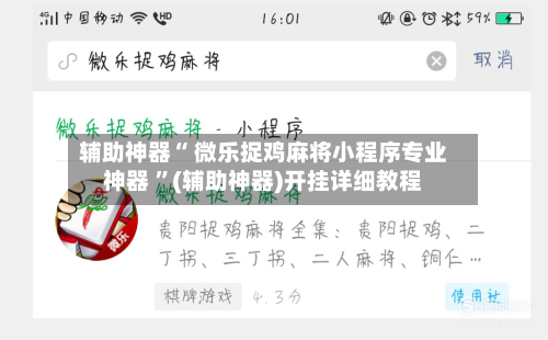 辅助神器“ 微乐捉鸡麻将小程序专业神器 ”(辅助神器)开挂详细教程-第2张图片