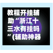 教程开挂辅助“浙江十三水有挂吗 ”(辅助神器)开挂详细教程-第1张图片