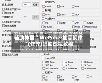辅助神器“ WePoker输赢规律”(作弊)辅助透视教程-第2张图片