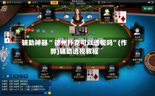 辅助神器“ 德州扑克可以透视吗	”(作弊)辅助透视教程-第1张图片
